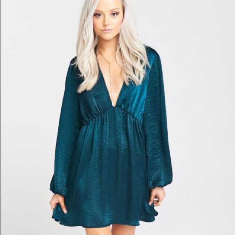 Show Me Your MuMu Teal Mini Dress